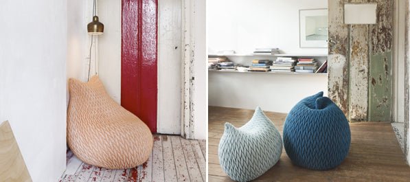 Gebreide poef van Casalis - gimmii