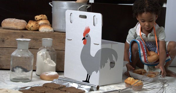 Kokerellende kids op kookpit van karton - gimmii