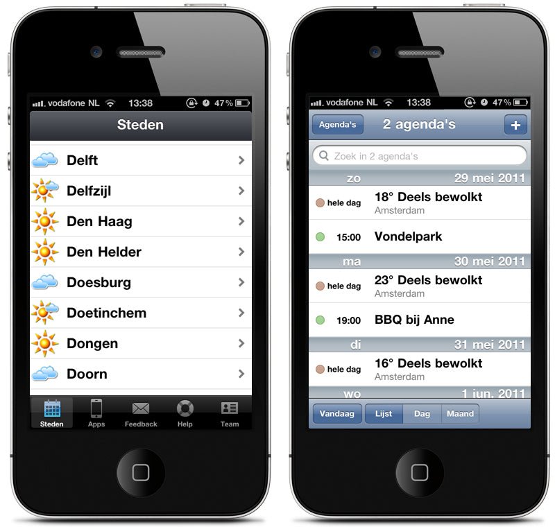 'Weerkalenders' zet lokaal BBQ-weer in je iPhone Agenda - gimmii