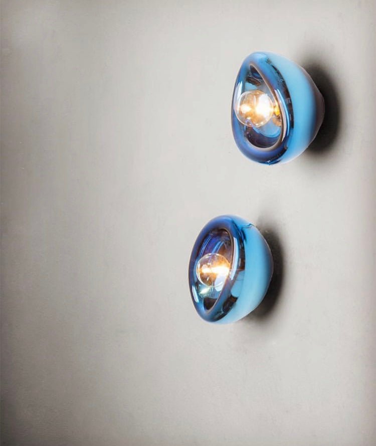 Aurum wandlamp blauw-groen gespiegeld glas - gimmiiAlex de Witte