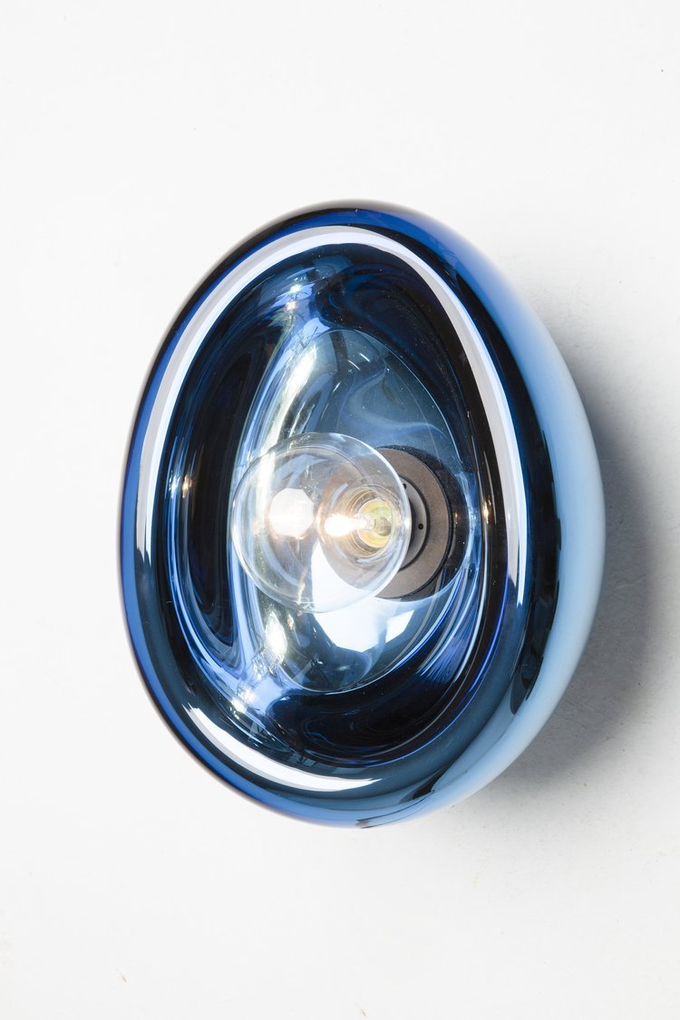 Aurum wandlamp blauw-groen gespiegeld glas - gimmiiAlex de Witte