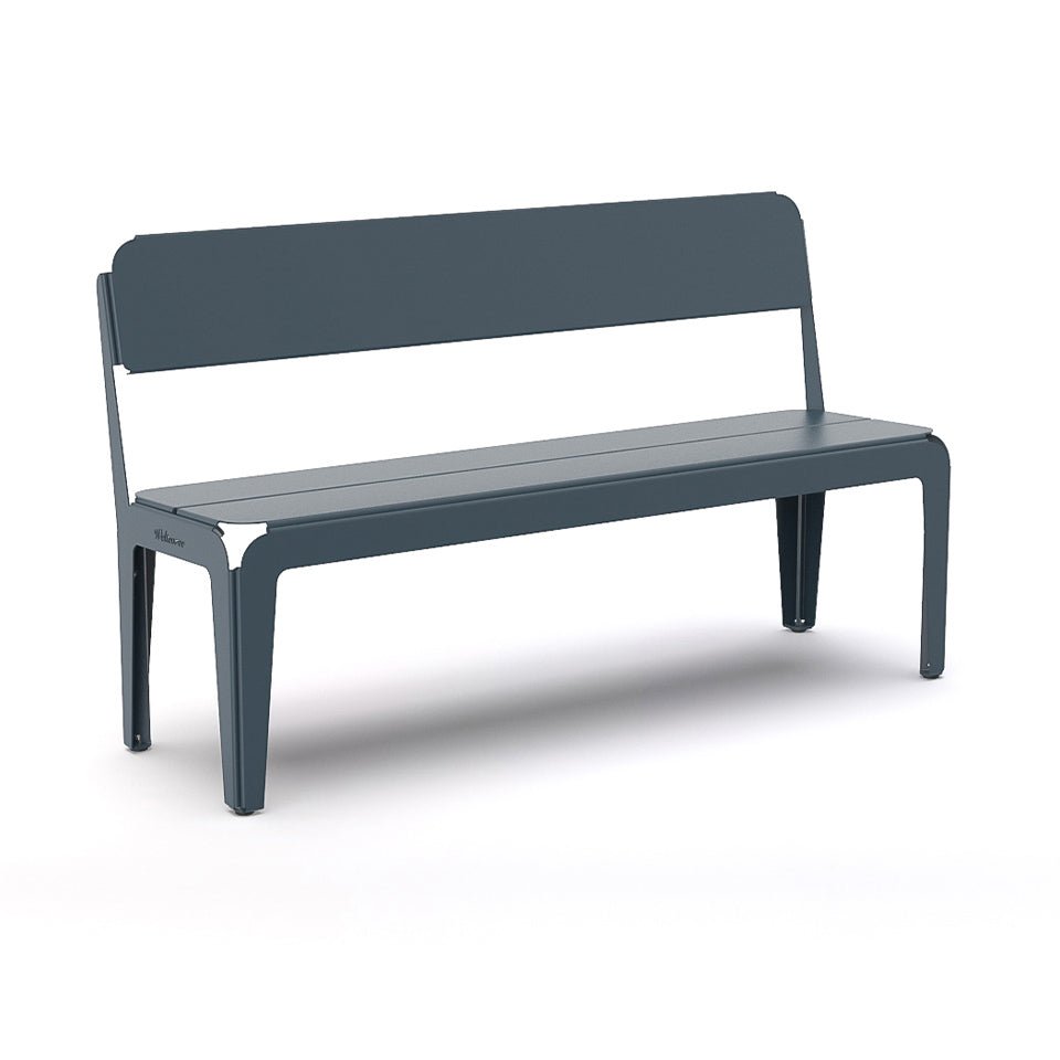 Bended bench with backrest - gimmiigimmii