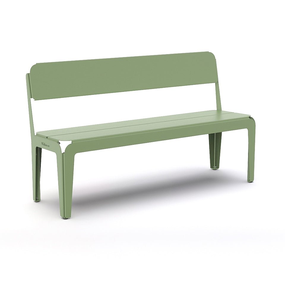 Bended bench with backrest - gimmiigimmii
