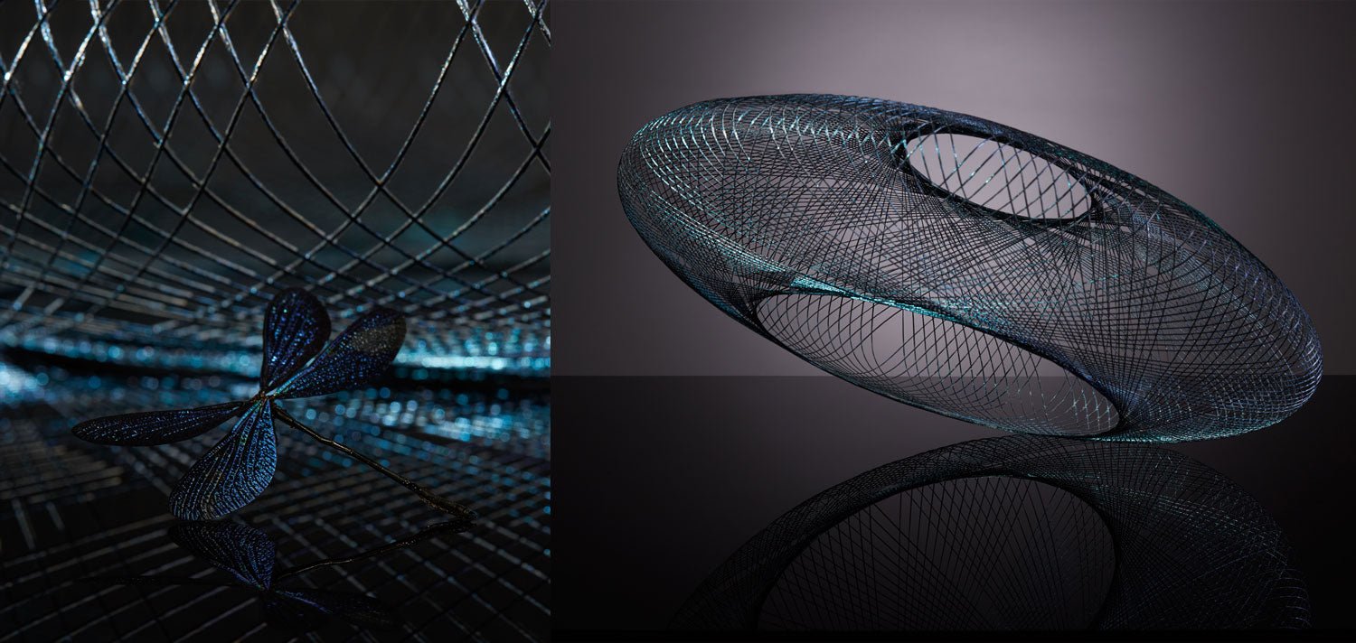 Iridescent black hanglamp - gimmiiAtelier Robotiq