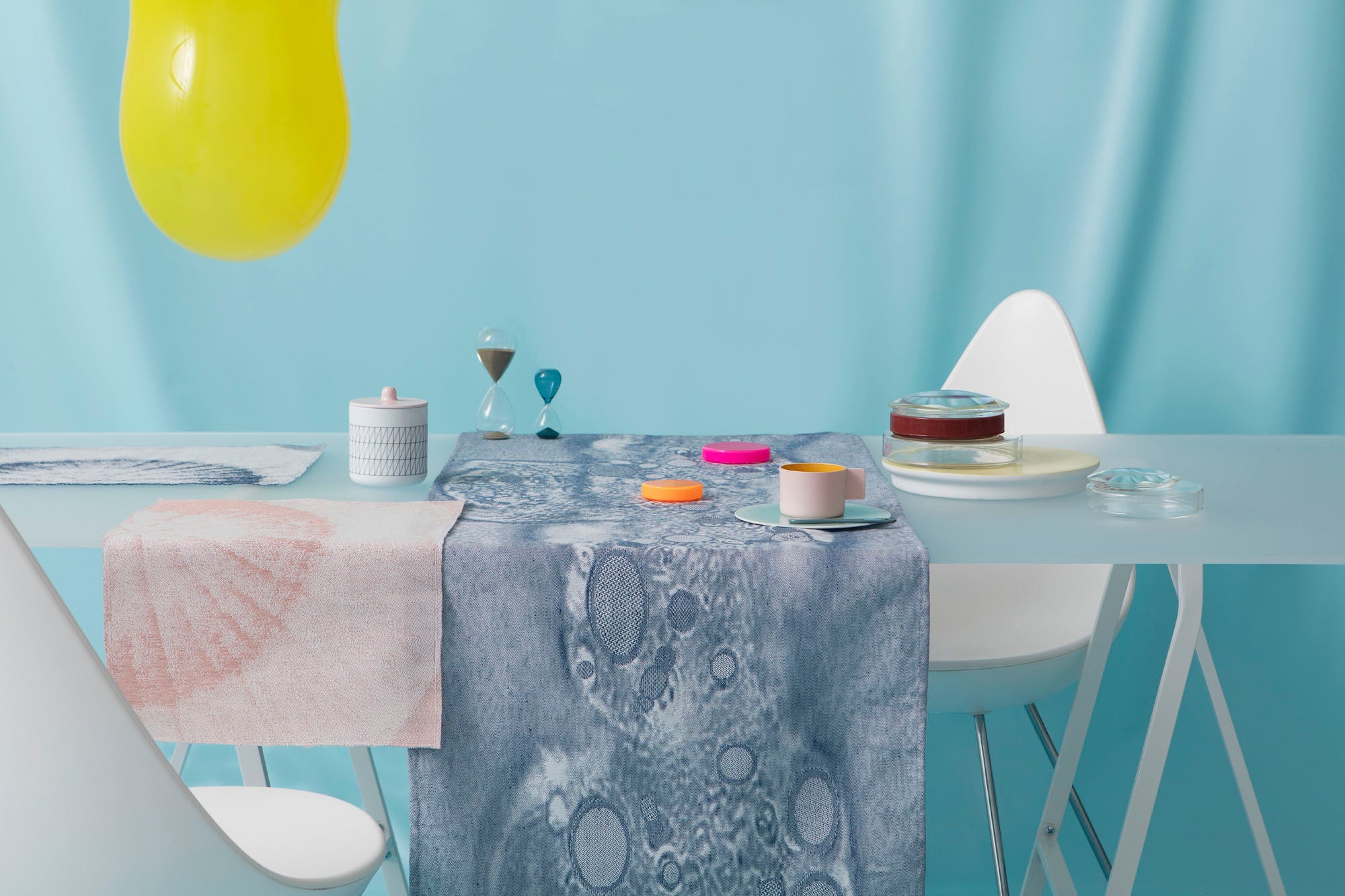 Tafel textielset Fungy; tafelloper met 6 placemats - gimmiigimmii